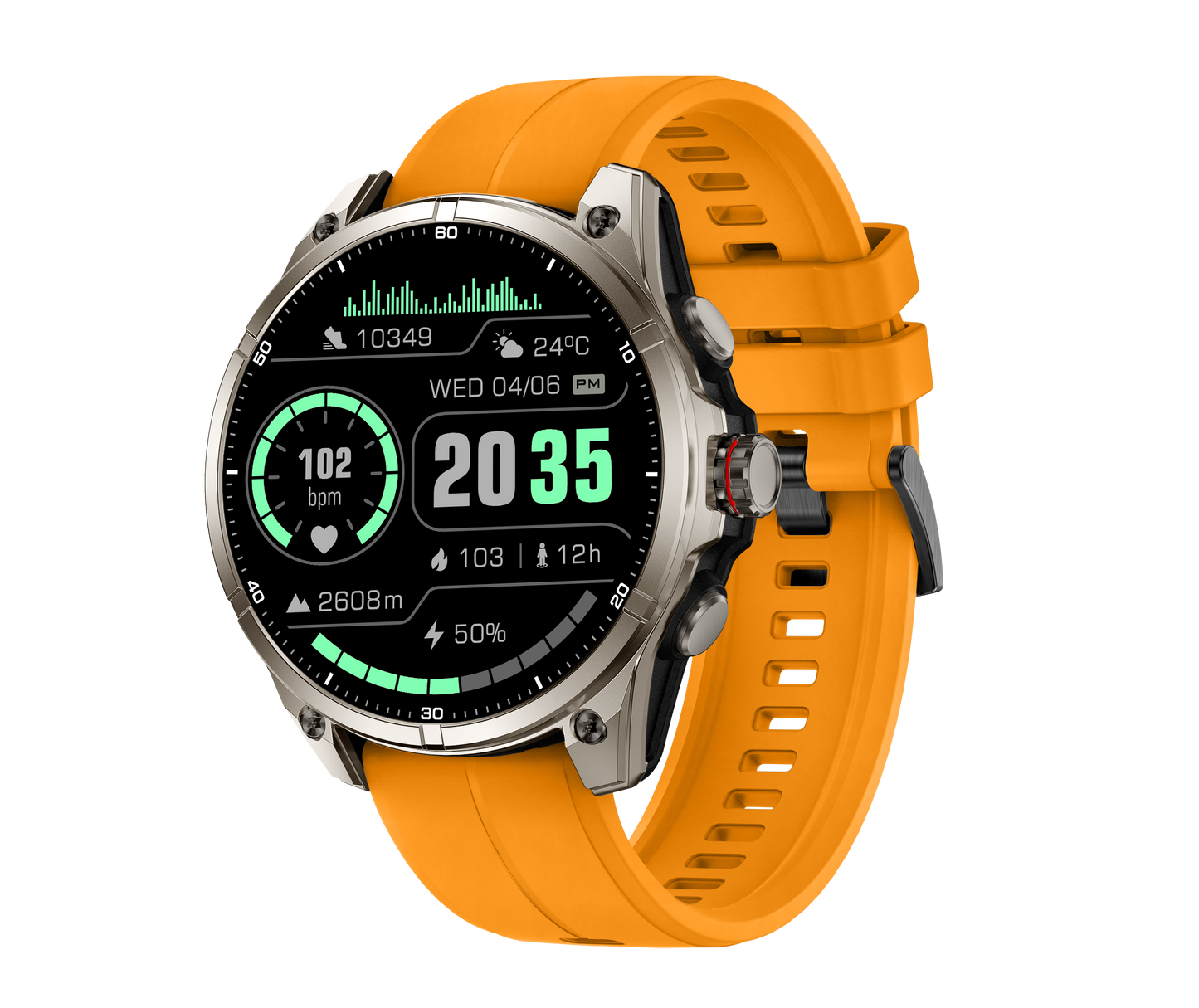 Rollme GT3- Military-grade GPS Smartwatch with Built-in Flashlight
