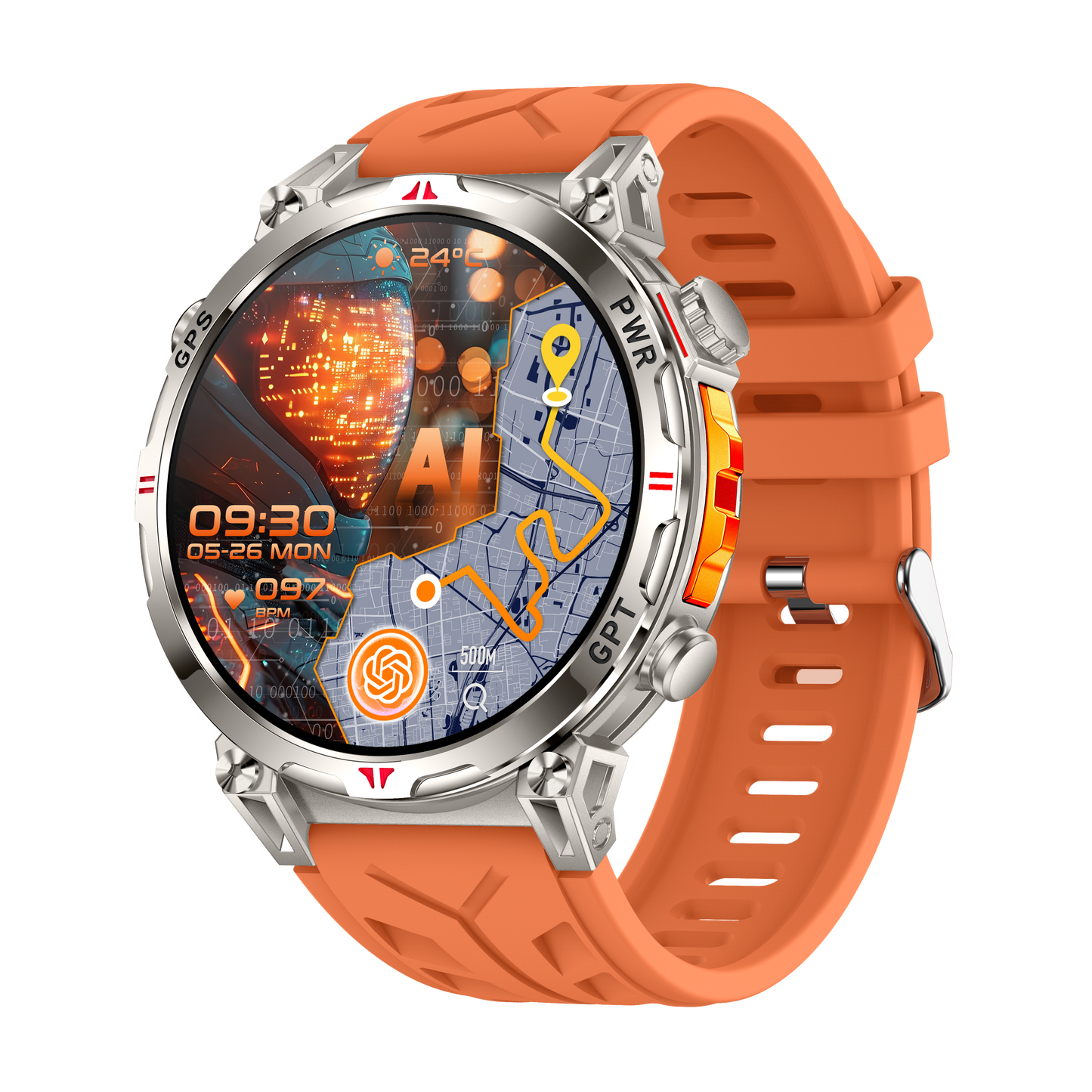 Rollme GT3S-Military-Grade GPS Smartwatch