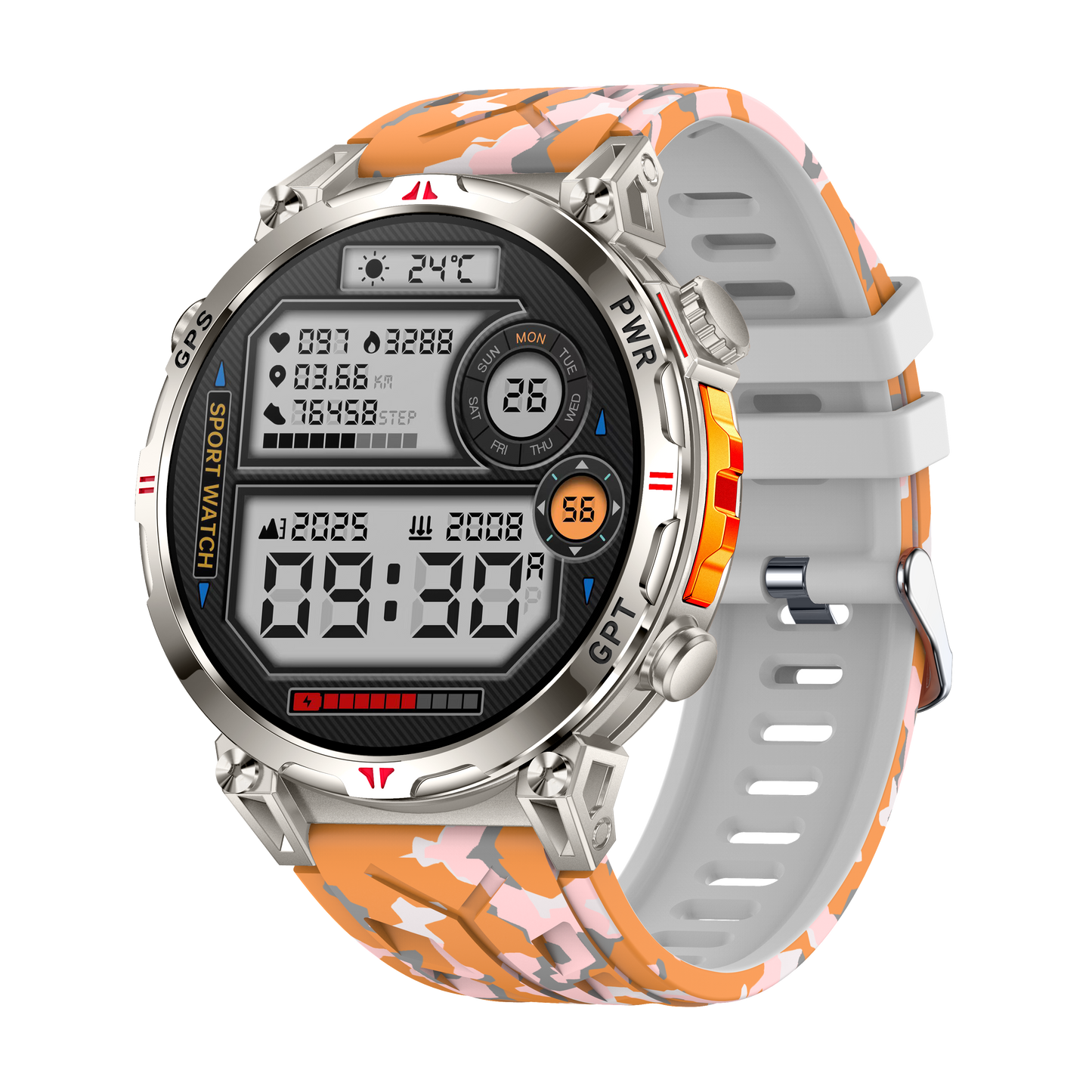 Rollme GT3S-Military-Grade GPS Smartwatch