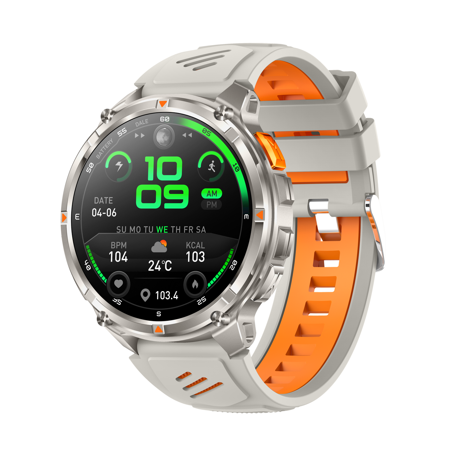 Rollme PowerMax- 1100mAh Huge Battery Smartwatch