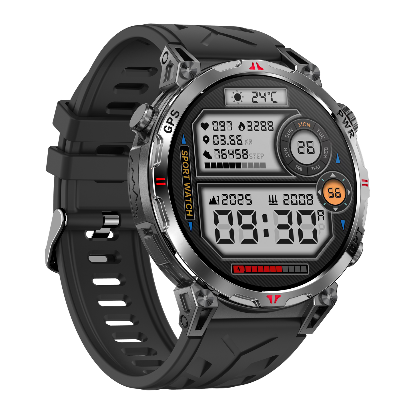 Rollme GT3S-Military-Grade GPS Smartwatch