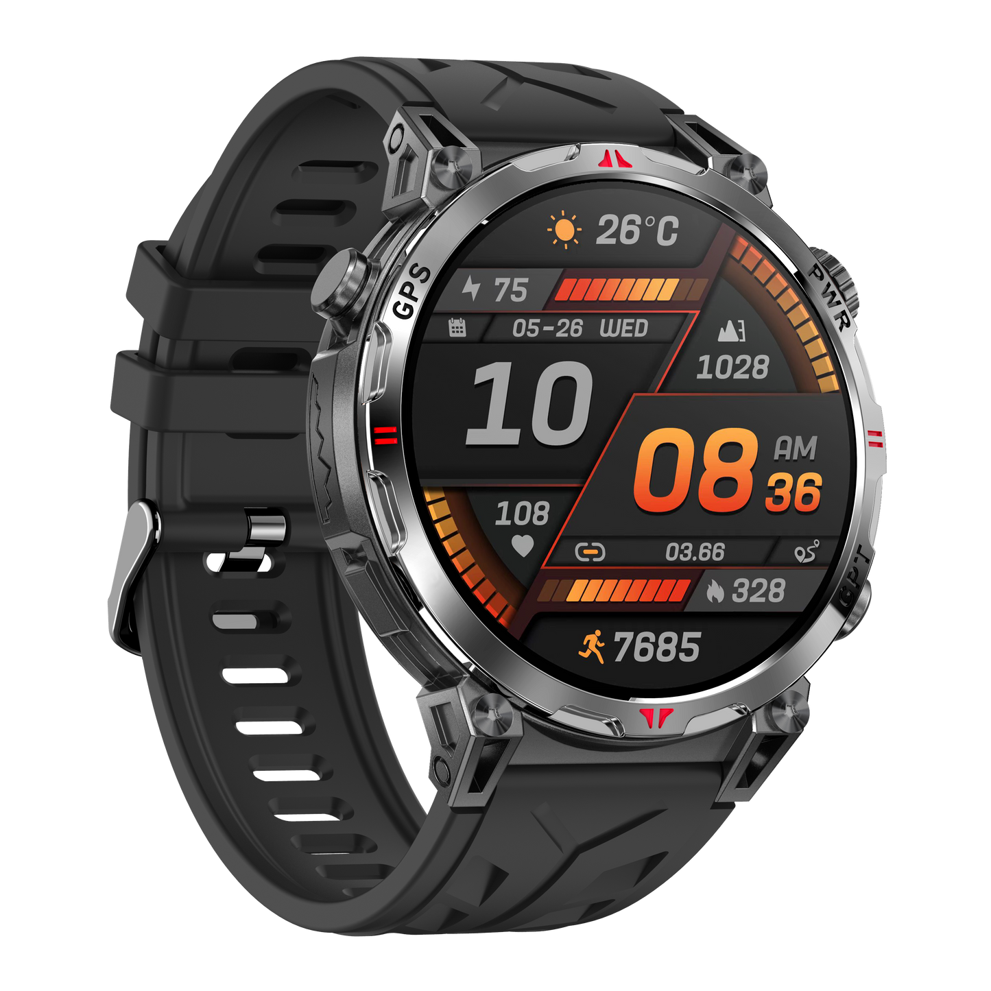 Rollme GT3S-Military-Grade GPS Smartwatch