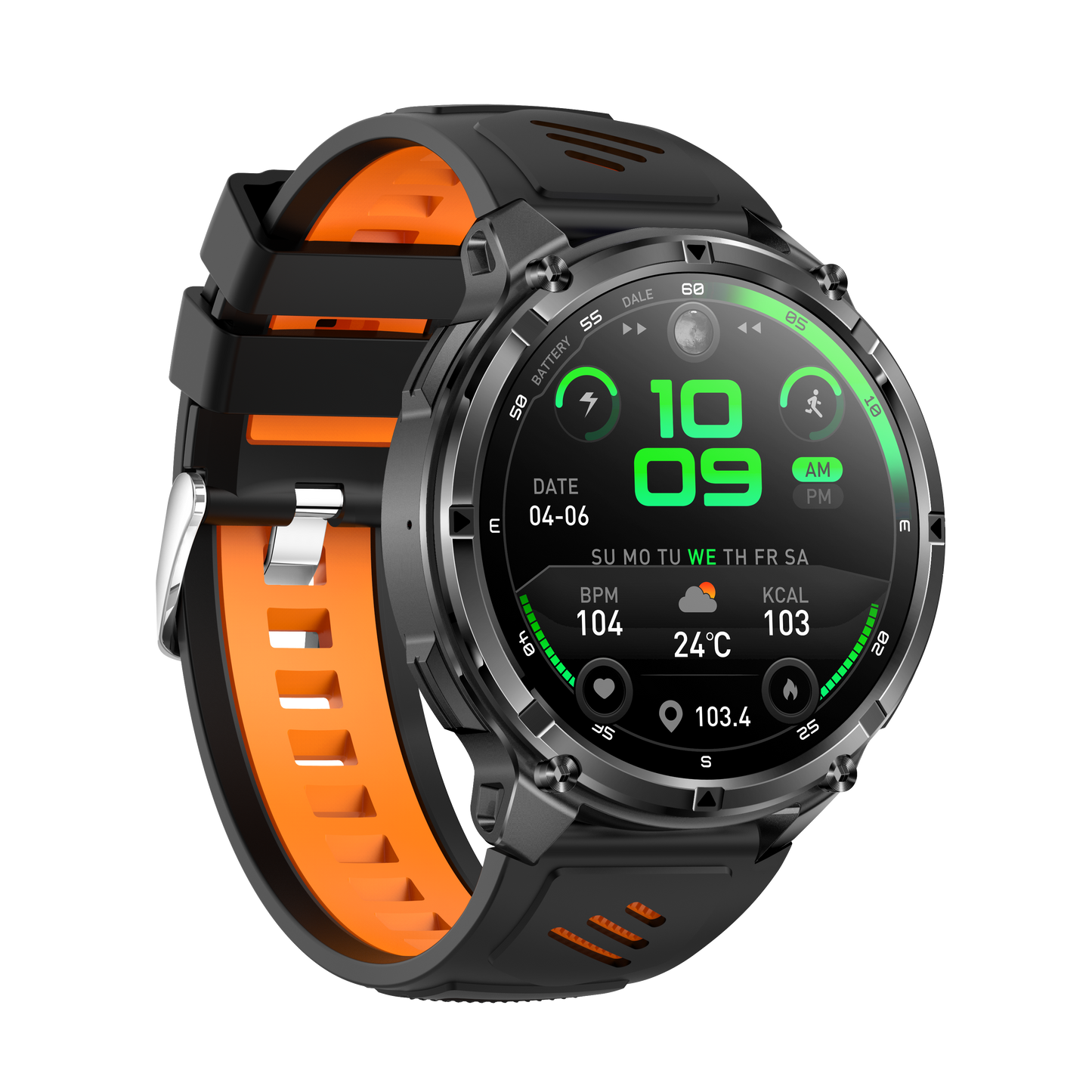 Rollme PowerMax- 1100mAh Huge Battery Smartwatch