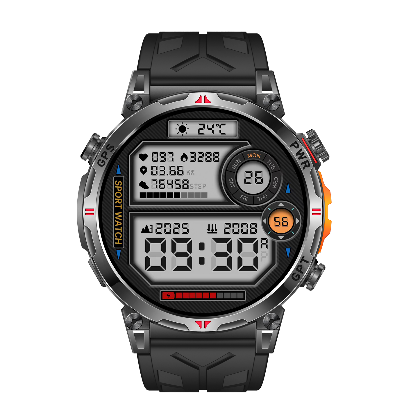 Rollme GT3S-Military-Grade GPS Smartwatch