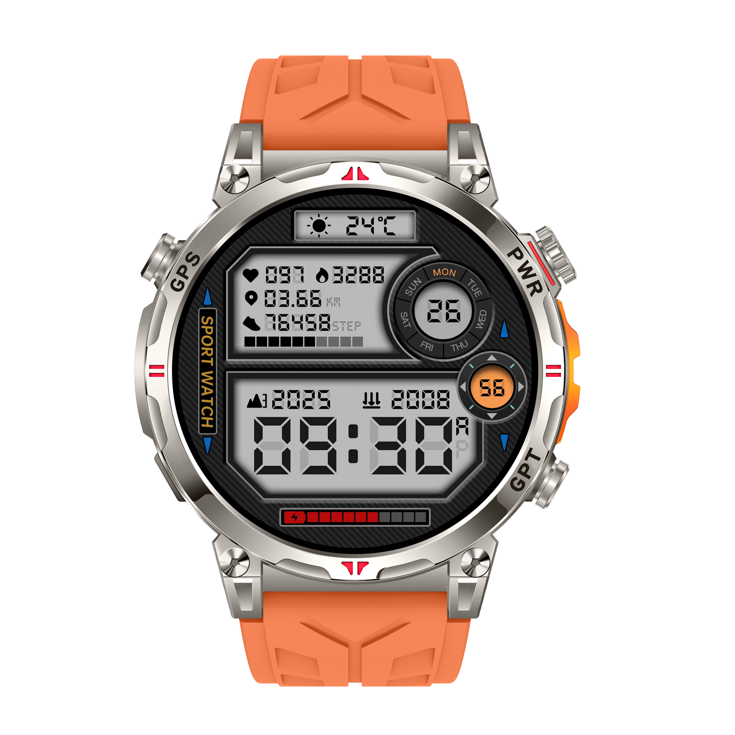 Rollme GT3S-Military-Grade GPS Smartwatch