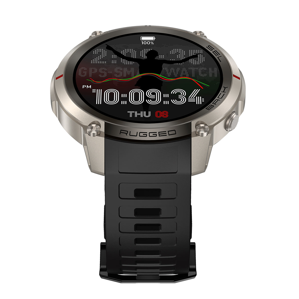 Rollme Hero D5 Smartwatch Built with GPS Precision, Offline Maps & 170+ Sports Modes