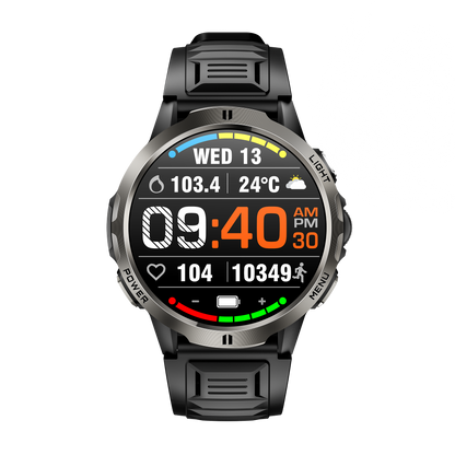 Rollme Glide Outdoor Smartwatch with Optical Scroll Wheel, 1.7" Large Display,  1100mAh Battery
