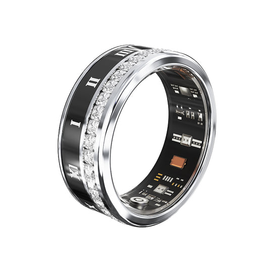 Rollme R5 Gemstones Smart Ring with Sleep Monitor/Blood oxygen/HRV/Heart rate