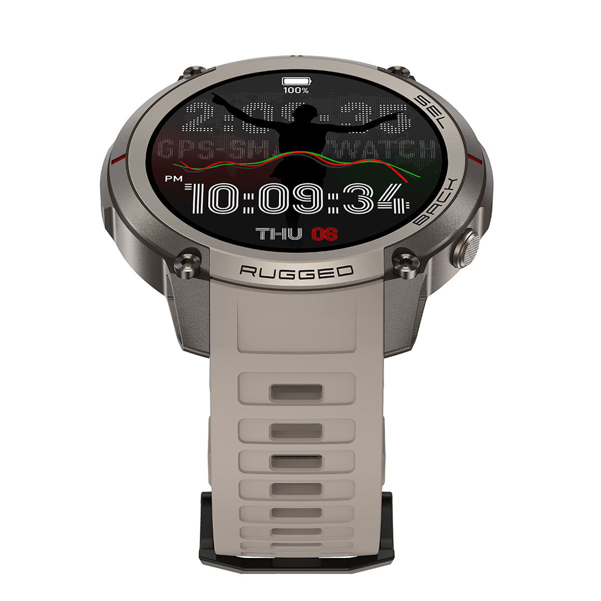 Rollme Hero D5 Smartwatch Built with GPS Precision, Offline Maps & 170+ Sports Modes