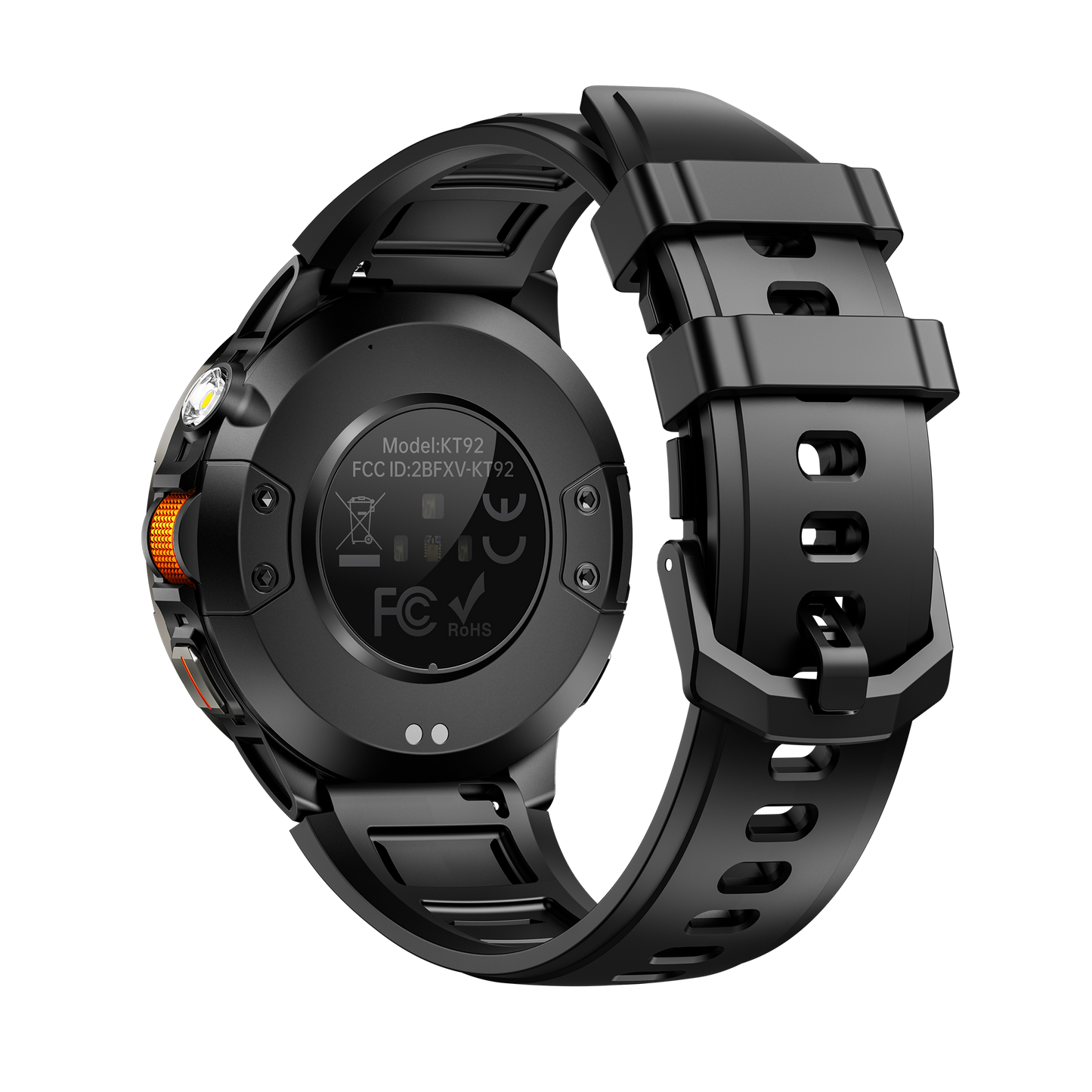 Rollme Glide Outdoor Smartwatch with Optical Scroll Wheel, 1.7" Large Display,  1100mAh Battery