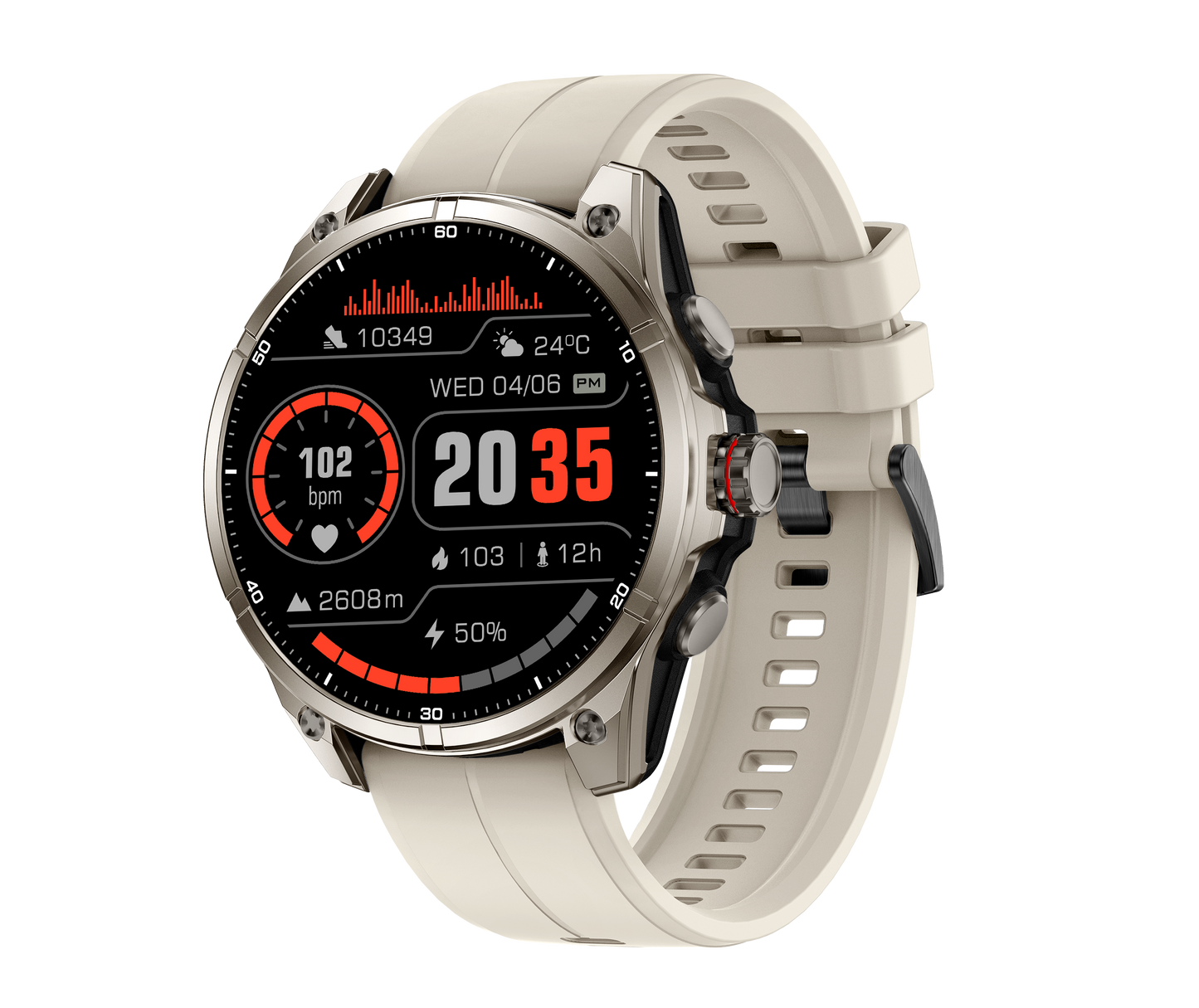 Rollme GT3- Military-grade GPS Smartwatch with Built-in Flashlight