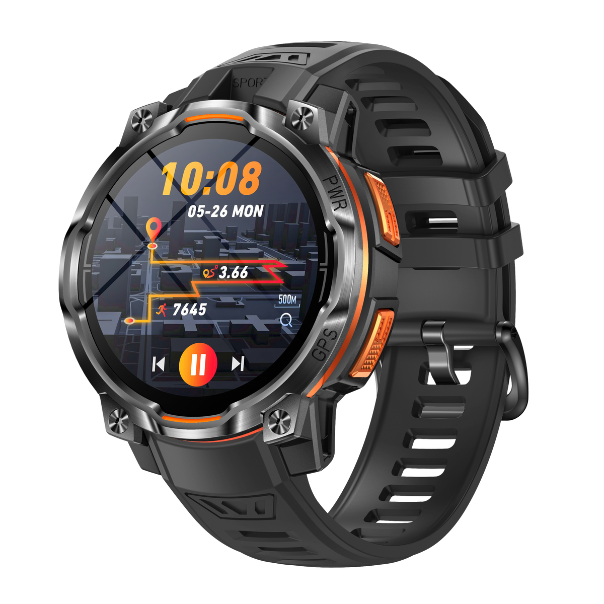 Rogbid Hero K1 Military-Grade Smartwatch with Offline Maps, LED Flashlight & 1,200mAh Battery