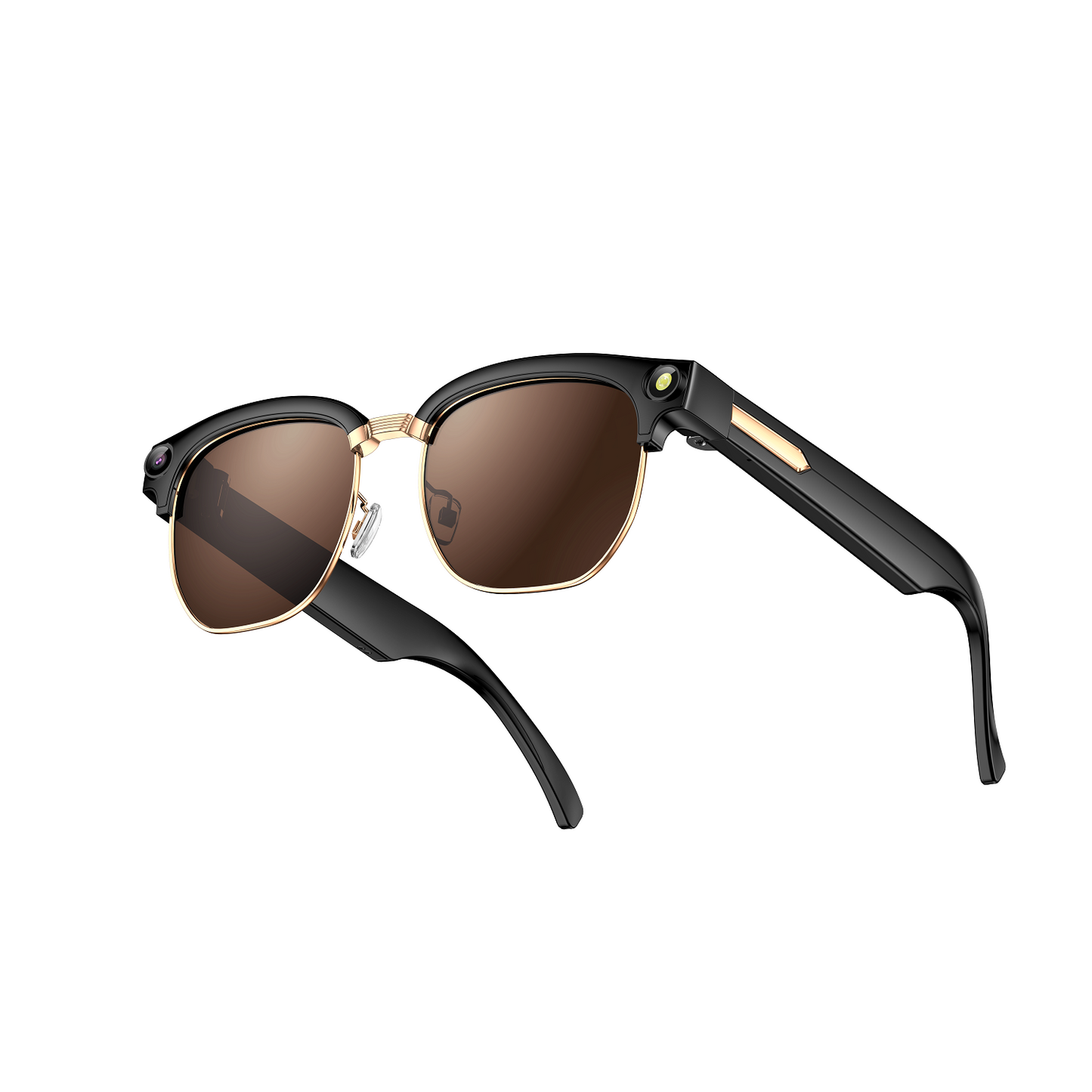 Rollme AuraView Fashionable Metal Half-Rim Smart Glasses | 12MP Camera & AI-Powered Intelligence