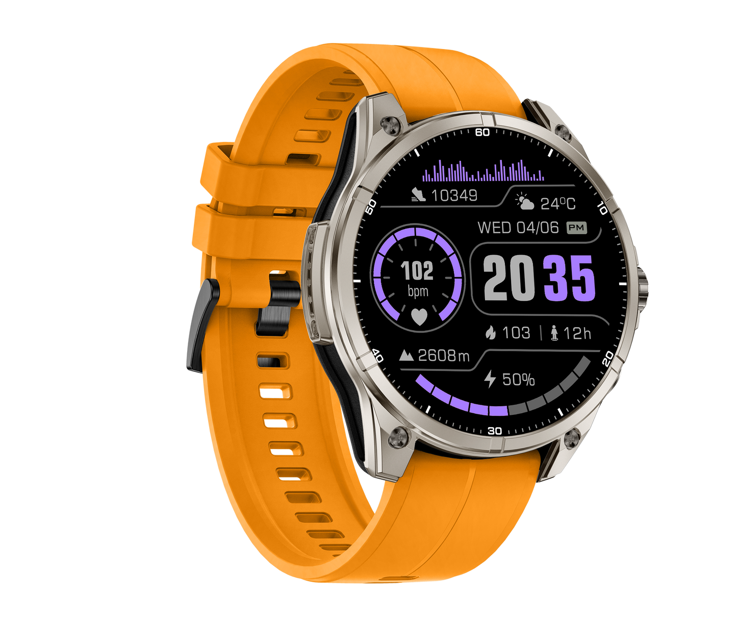 Rollme GT3- Military-grade GPS Smartwatch with Built-in Flashlight
