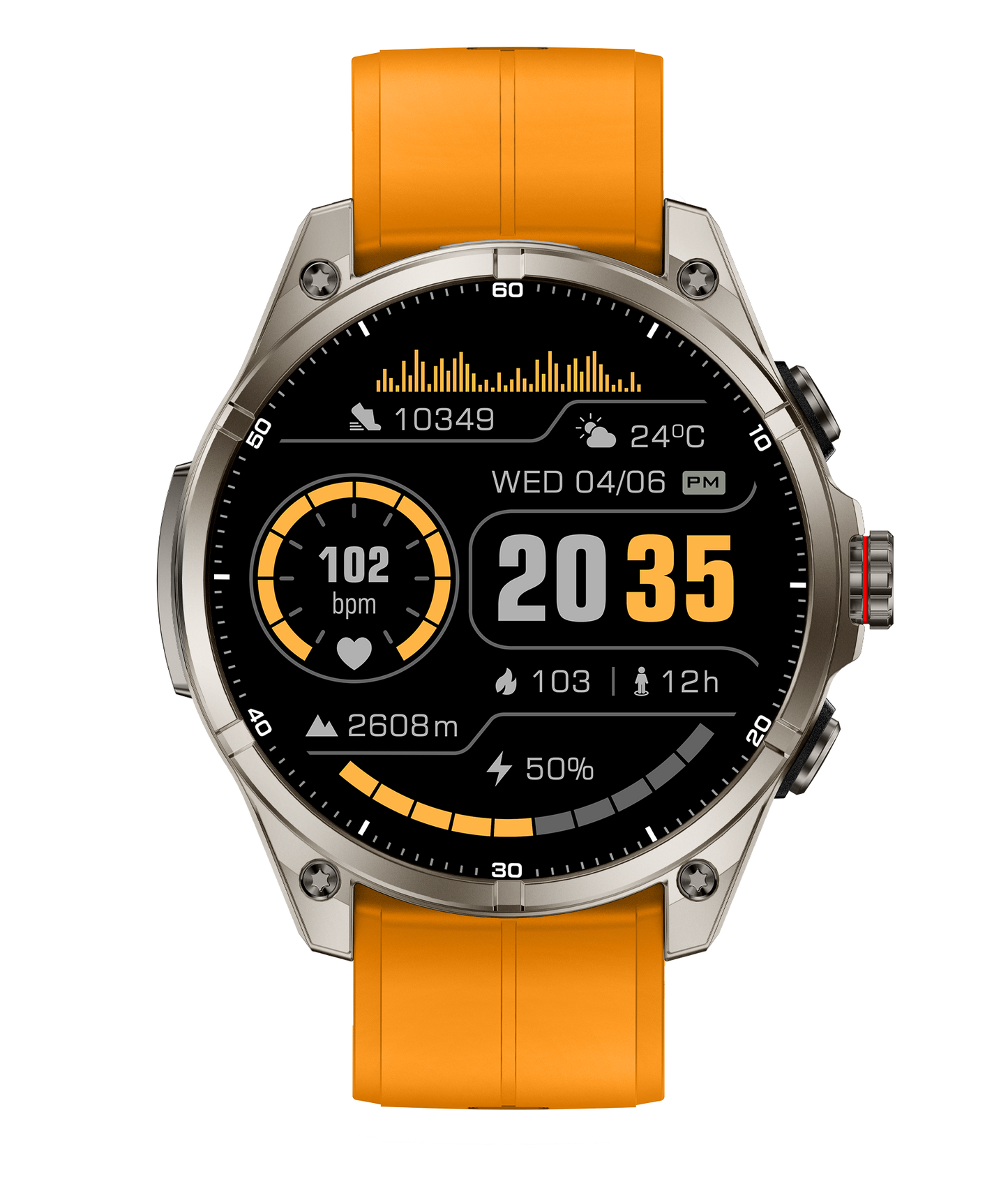 Rollme GT3- Military-grade GPS Smartwatch with Built-in Flashlight
