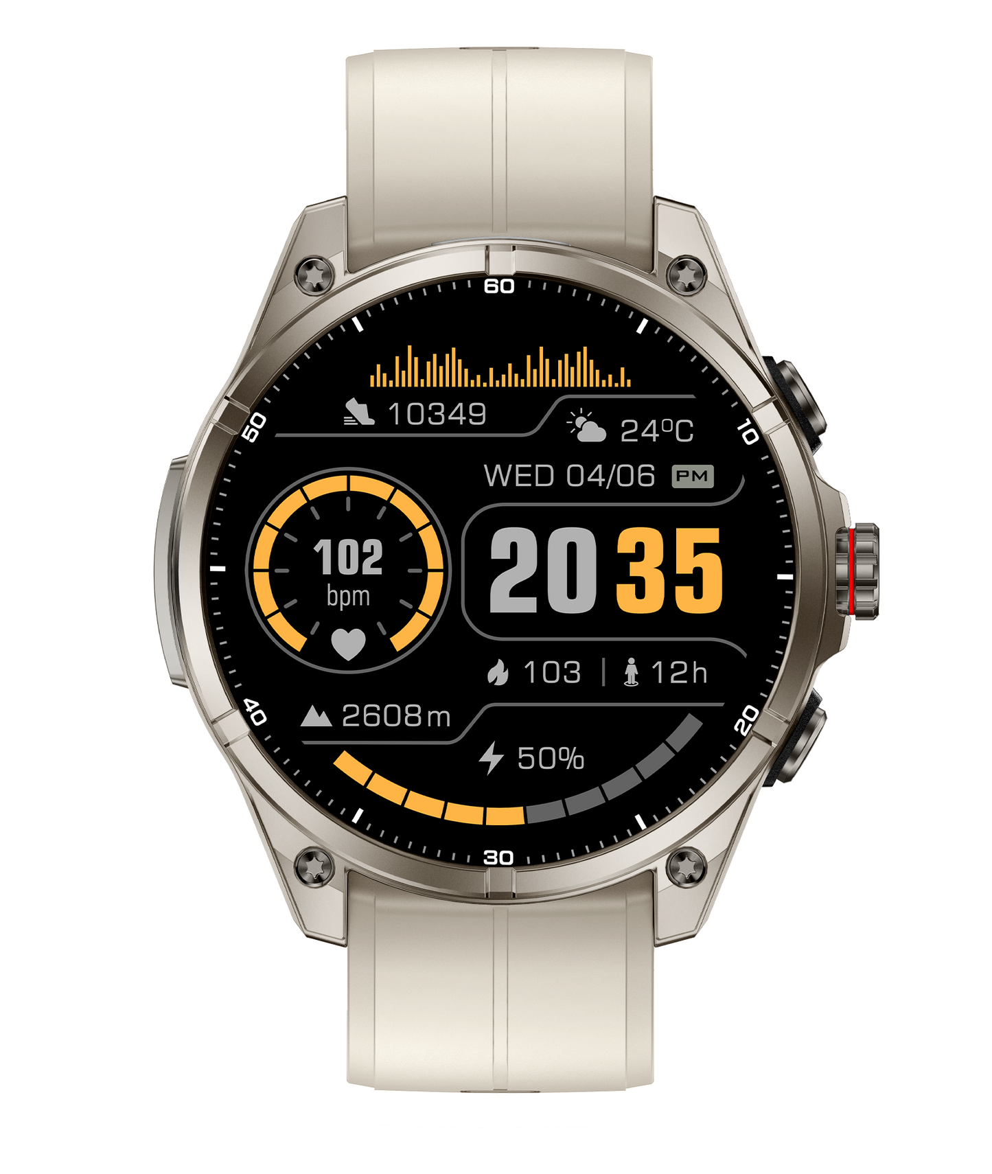 Rollme GT3- Military-grade GPS Smartwatch with Built-in Flashlight