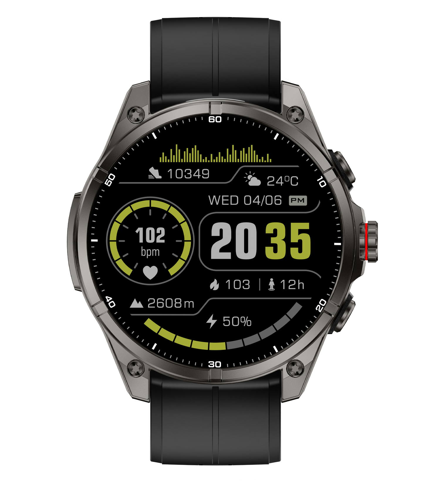 Rollme GT3- Military-grade GPS Smartwatch with Built-in Flashlight