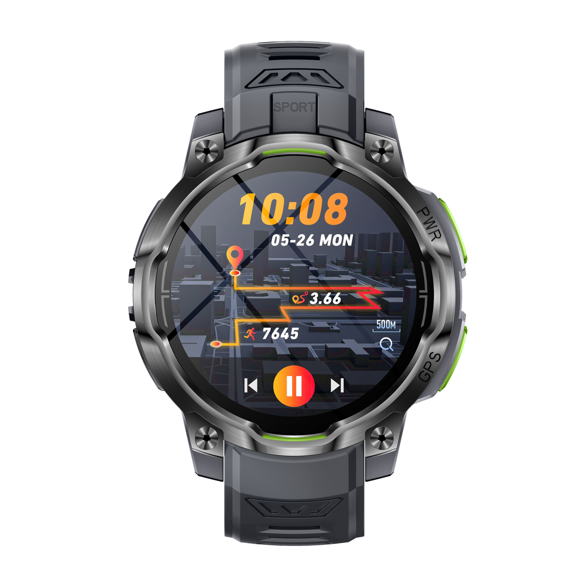 Rogbid Hero K1 Military-Grade Smartwatch with Offline Maps, LED Flashlight & 1,200mAh Battery