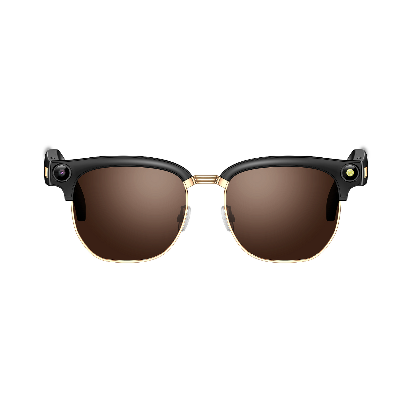 Rollme AuraView Fashionable Metal Half-Rim Smart Glasses | 12MP Camera & AI-Powered Intelligence