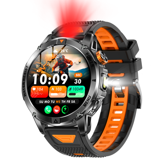 Rollme PowerX- 1100mAh Massive Battery + Dual-Light Source Rugged Smartwatch